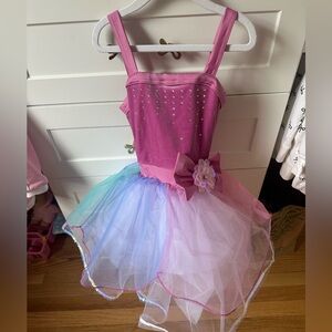 Pink and Multicolor Kids Costume Dress